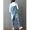 imageYeokou Womens Loose Baggy Denim Wide Leg Drop Crotch Jumpsuit Rompers OverallsStyle 67 Flower