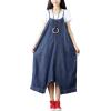 imageYeokou Womens Loose Baggy Denim Wide Leg Drop Crotch Jumpsuit Rompers OverallsStyle 78 Blue