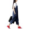 imageYeokou Womens Loose Baggy Denim Wide Leg Drop Crotch Jumpsuit Rompers OverallsStyle 78 Blue