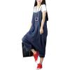 imageYeokou Womens Loose Baggy Denim Wide Leg Drop Crotch Jumpsuit Rompers OverallsStyle 78 Blue