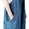 imageYeokou Womens Loose Baggy Denim Wide Leg Drop Crotch Jumpsuit Rompers OverallsStyle 89 Blue