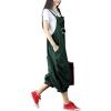 imageYeokou Womens Loose Baggy Denim Wide Leg Drop Crotch Jumpsuit Rompers OverallsStyle89green002
