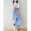 imageYeokou Womens Loose Baggy Denim Wide Leg Drop Crotch Jumpsuit Rompers OverallsStyle90blue