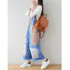 imageYeokou Womens Loose Baggy Denim Wide Leg Drop Crotch Jumpsuit Rompers OverallsStyle90blue