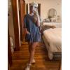imageYeokou Rompers for Women Casual Short Sleeve Oversized Athletic Workout Reversible Hot Shot Tee Romper Deep PocketsBluegrey