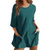 imageYeokou Rompers for Women Casual Short Sleeve Oversized Athletic Workout Reversible Hot Shot Tee Romper Deep PocketsDarkgreen