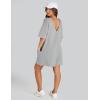 imageYeokou Rompers for Women Casual Short Sleeve Oversized Athletic Workout Reversible Hot Shot Tee Romper Deep PocketsLightgrey