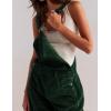 imageYeokou Women Corduroy Bib Overalls Fall Barrel Leg Jumpsuits Adjustable Straps Multi Pockets Long Pants RompersDarkgreen