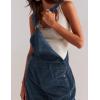 imageYeokou Women Corduroy Bib Overalls Fall Barrel Leg Jumpsuits Adjustable Straps Multi Pockets Long Pants RompersNavy