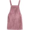 imageYeokou Womens Casual Corduroy Bib Knee Length Overalls Pinafore Midi Dress JumpsuitPink