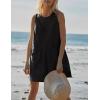 imageYeokou Womens Casual Rompers Stretchy Onesie Summer Sleeveless Shorts Jumpsuits with PocketsBlack