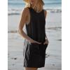 imageYeokou Womens Casual Rompers Stretchy Onesie Summer Sleeveless Shorts Jumpsuits with PocketsBlack