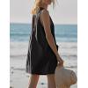 imageYeokou Womens Casual Rompers Stretchy Onesie Summer Sleeveless Shorts Jumpsuits with PocketsBlack