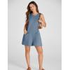imageYeokou Womens Casual Rompers Stretchy Onesie Summer Sleeveless Shorts Jumpsuits with PocketsBluegrey