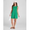 imageYeokou Womens Casual Rompers Stretchy Onesie Summer Sleeveless Shorts Jumpsuits with PocketsGreen