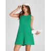imageYeokou Womens Casual Rompers Stretchy Onesie Summer Sleeveless Shorts Jumpsuits with PocketsGreen