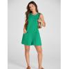 imageYeokou Womens Casual Rompers Stretchy Onesie Summer Sleeveless Shorts Jumpsuits with PocketsGreen
