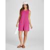 imageYeokou Womens Casual Rompers Stretchy Onesie Summer Sleeveless Shorts Jumpsuits with PocketsHotpink