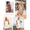 imageYeokou Womens Casual Rompers Stretchy Onesie Summer Sleeveless Shorts Jumpsuits with PocketsWhite