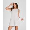 imageYeokou Womens Casual Rompers Stretchy Onesie Summer Sleeveless Shorts Jumpsuits with PocketsWhite