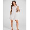 imageYeokou Womens Casual Rompers Stretchy Onesie Summer Sleeveless Shorts Jumpsuits with PocketsWhite