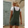 imageYeokou Womens Casual Summer Cotton Linen Rompers Overalls Jumpsuit ShortsArmygreen