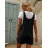 imageYeokou Womens Casual Summer Cotton Linen Rompers Overalls Jumpsuit ShortsBlack