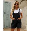 imageYeokou Womens Casual Summer Cotton Linen Rompers Overalls Jumpsuit ShortsBlack