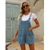 imageYeokou Womens Casual Summer Cotton Linen Rompers Overalls Jumpsuit ShortsBlue