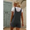 imageYeokou Womens Casual Summer Cotton Linen Rompers Overalls Jumpsuit ShortsDarkgrey