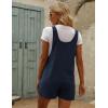 imageYeokou Womens Casual Summer Cotton Linen Rompers Overalls Jumpsuit ShortsNavy