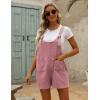 imageYeokou Womens Casual Summer Cotton Linen Rompers Overalls Jumpsuit ShortsPink