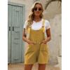 imageYeokou Womens Casual Summer Cotton Linen Rompers Overalls Jumpsuit ShortsYellow