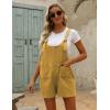 imageYeokou Womens Casual Summer Cotton Linen Rompers Overalls Jumpsuit ShortsYellow