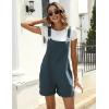 imageYeokou Womens Cotton Linen Short Overalls Casual Summer Bib Shortalls with PocketsBluegrey