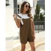 imageYeokou Womens Cotton Linen Short Overalls Casual Summer Bib Shortalls with PocketsKhaki
