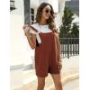 imageYeokou Womens Cotton Linen Short Overalls Casual Summer Bib Shortalls with PocketsRed