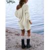 imageYeokou Womens Knit Sweater Rompers Casual Long Sleeve Crewneck Button Down Maternity Shorts JumpsuitsBeige