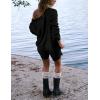 imageYeokou Womens Knit Sweater Rompers Casual Long Sleeve Crewneck Button Down Maternity Shorts JumpsuitsBlack