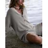 imageYeokou Womens Knit Sweater Rompers Casual Long Sleeve Crewneck Button Down Maternity Shorts JumpsuitsGrey
