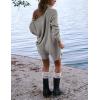 imageYeokou Womens Knit Sweater Rompers Casual Long Sleeve Crewneck Button Down Maternity Shorts JumpsuitsGrey