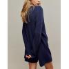 imageYeokou Womens Knit Sweater Rompers Casual Long Sleeve Crewneck Button Down Maternity Shorts JumpsuitsNavy