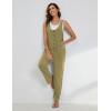 imageYeokou Womens Overalls Linen Cotton Jumpsuits Loose Casual Jumpers with PocketsGinger