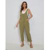 imageYeokou Womens Overalls Linen Cotton Jumpsuits Loose Casual Jumpers with PocketsGinger