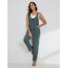 imageYeokou Womens Overalls Linen Cotton Jumpsuits Loose Casual Jumpers with PocketsLakeblue