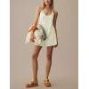 imageYeokou Womens Rompers Maternity Bump Outfits Beach Essentials Stretchy Racerback Workout Athletic Short Jumpsuits PocketsBeige