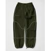 imageYeokou Womens Snow Ski Pants Sherpa Fleece Lined Sweatpants Outdoor Slopes Pockets Relaxed Winter ActivewearArmygreen
