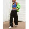 imageYeokou Womens Snow Ski Pants Sherpa Fleece Lined Sweatpants Outdoor Slopes Pockets Relaxed Winter ActivewearBlack