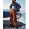 imageYeokou Womens Snow Ski Pants Sherpa Fleece Lined Sweatpants Outdoor Slopes Pockets Relaxed Winter ActivewearBrickred