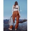 imageYeokou Womens Snow Ski Pants Sherpa Fleece Lined Sweatpants Outdoor Slopes Pockets Relaxed Winter ActivewearBrickred